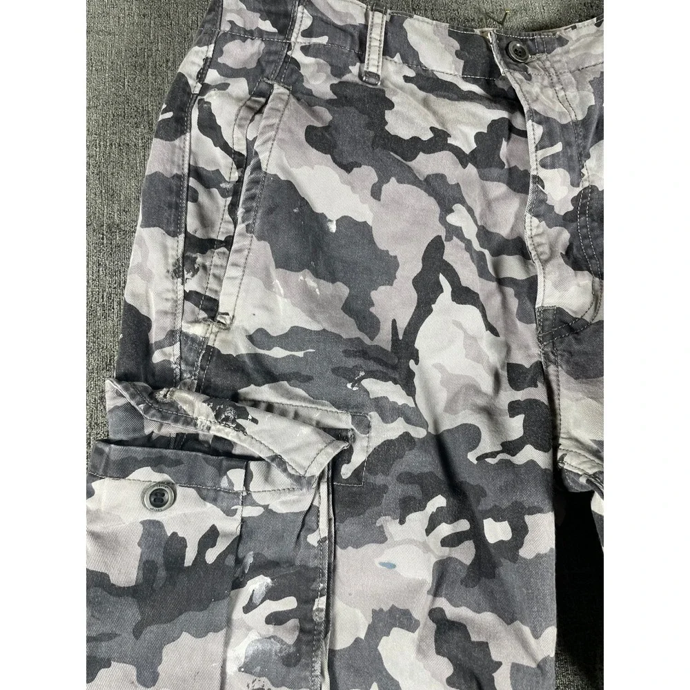 Levis Mens Grey Camo Cargo Pants Urban Camouflage Straight Leg W33 L32